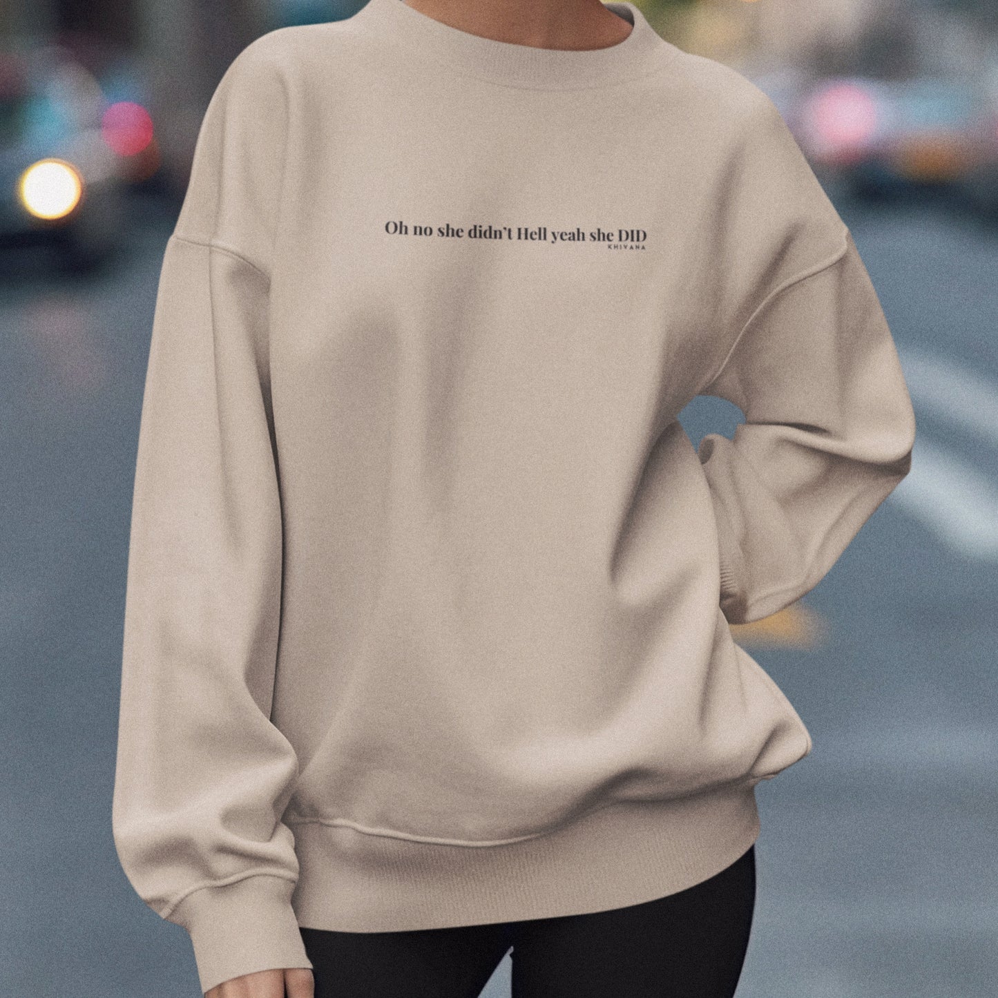 She Did Crewneck Sweatshirt